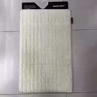 پادری دنی‌هوم Dannyhome مدل مستطیل 50×80 | پولیشی نرم، لوکس و ضد لغزش (سفید.قهوه ای)