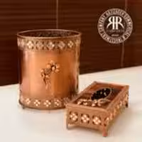 GOLDEN TAK گلدن تک طلایی  سطل و دستمال مسی  50%OFF تخفیف دارد  0041