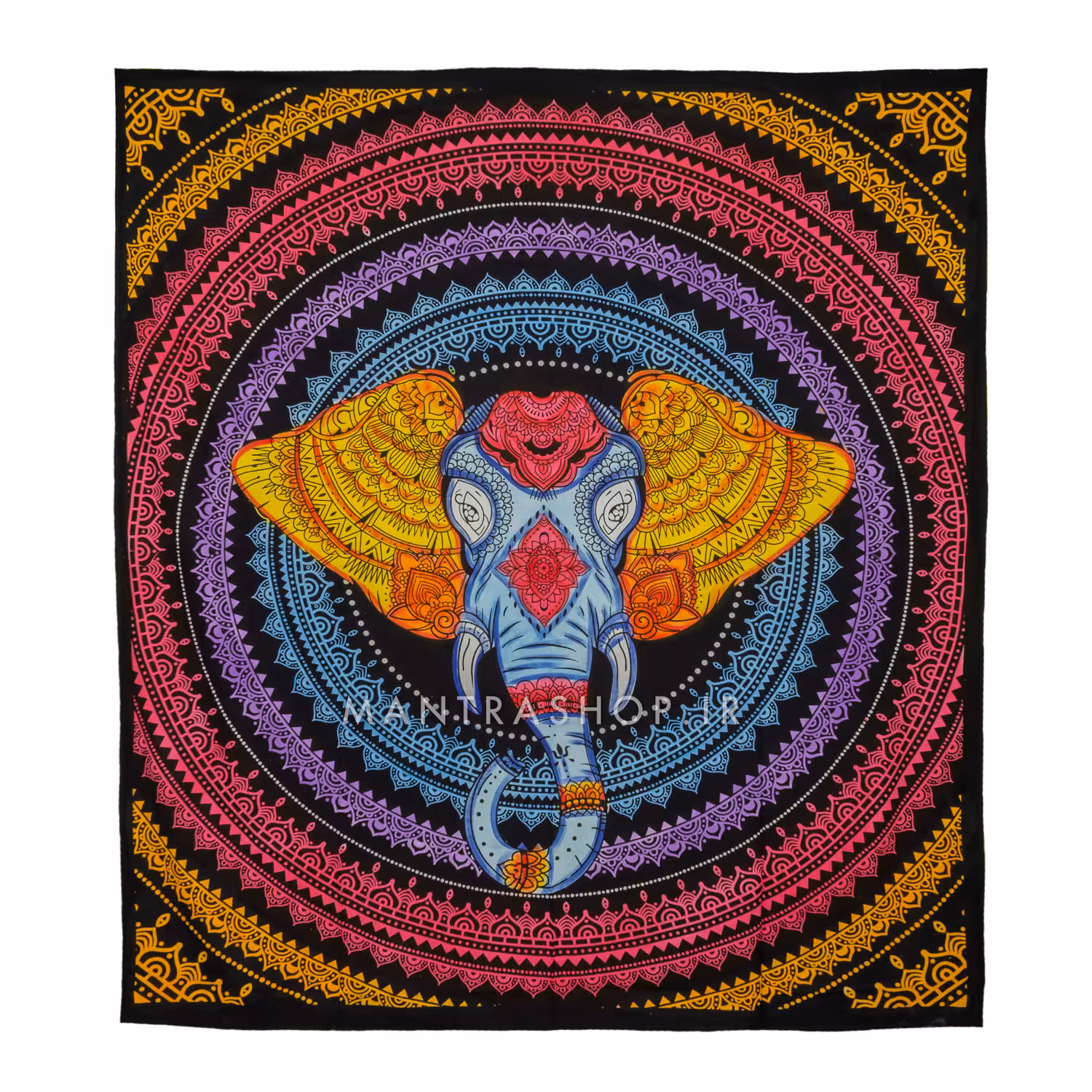 بکدراپ تپستری هندی طرح فیل (روتختی دو نفره) کد 425