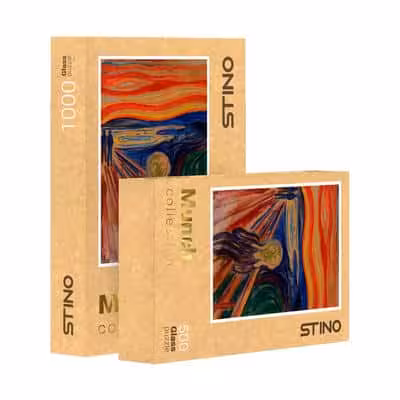 پازل شیشه ای استینو 1000 تکه طرح مونک (کد 14103)،(باجعبه)