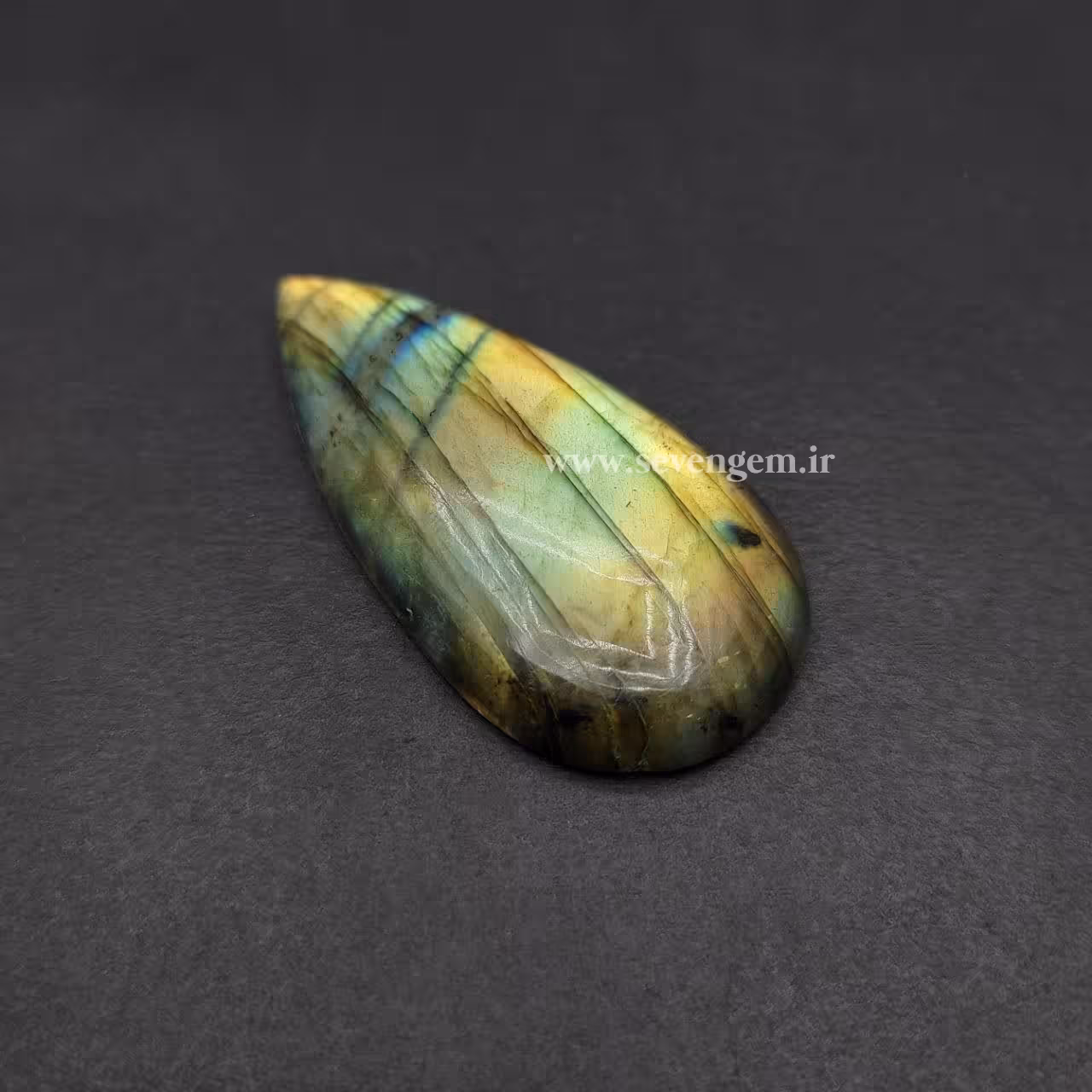 نگین سنگ لابرادوریت تراش اشکی (کد406)