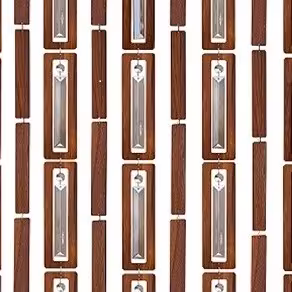 پرده آویز ترکیبی چوب و کریستال مدل آریا عرض50 ارتفاع 200 سانتیمتر(قهوه ای)