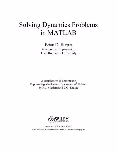 خرید و دانلود نسخه کامل کتاب Solving Dynamics Problems in MATLAB