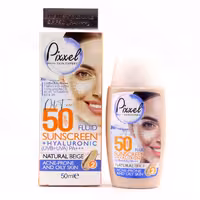 کرم ضد آفتاب SPF50 مناسب پوست چرب و جوش دار بژ طبیعی پیکسل 50 میلی لیتر