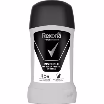 مشخصات، خرید و قیمت استیک ضد تعریق مردانه رکسونا مدل Invisible Black   White حجم 50 میل اروپایی ⭐️ ویان مارکت