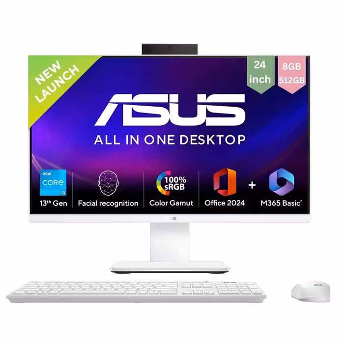 کامپیوتر آل این وان 23.8 اینچ ایسوس مدل AiO V440 پردازنده Core i3 1315U رم 8GB حافظه 512GB SSD گرافیک Intel