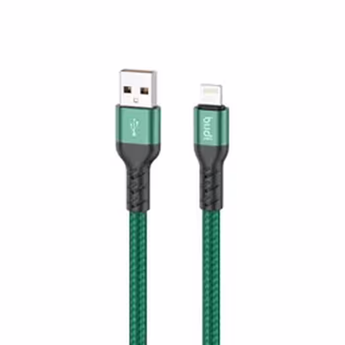 کابل شارژ کنفی USB به لایتنینگ بودی مدل Budi DC232L15L طول 1.5 متر با گارانتی 18 ماهه شرکتی (6 ماه تعویض)
