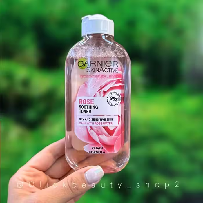 تونر گل رز گارنیر (تونر  پاک کننده صورت) Garnier Face Toner Rose For Dry And Sensitive Skin 200ml
