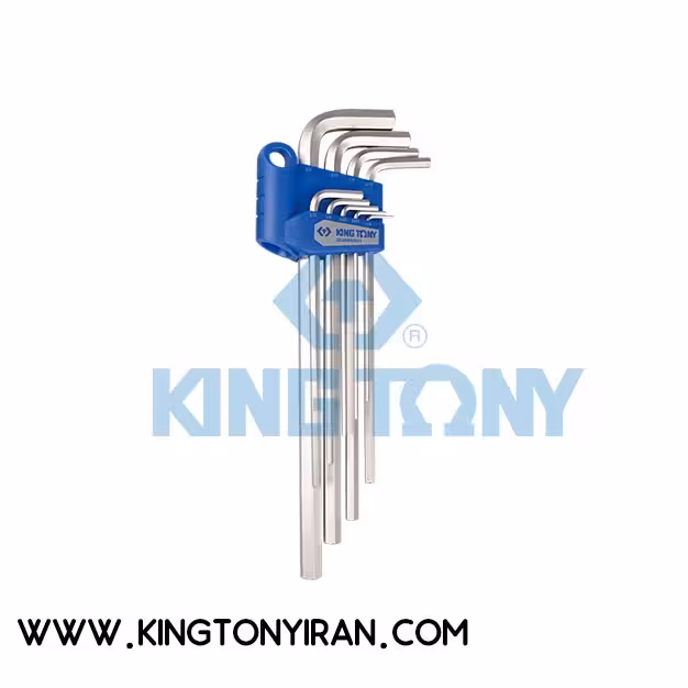 20209SR02  – ست آلن اينچي بلند 9 عددي (1/16 – 3/8 اينچ ) کينگ توني