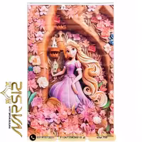 فرش کودک دخترانه طرح شاهزاده کد 25KD0010 | فرش نارسیس