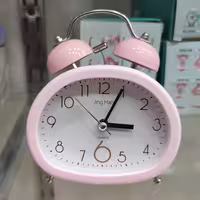 ساعت رومیزی آرامگرد فانتزی زنگدار چراغدار آرام گرد ( زنگ دار ) ( خرید عمده و تک ساعت رومیزی گناوه مارکت )6