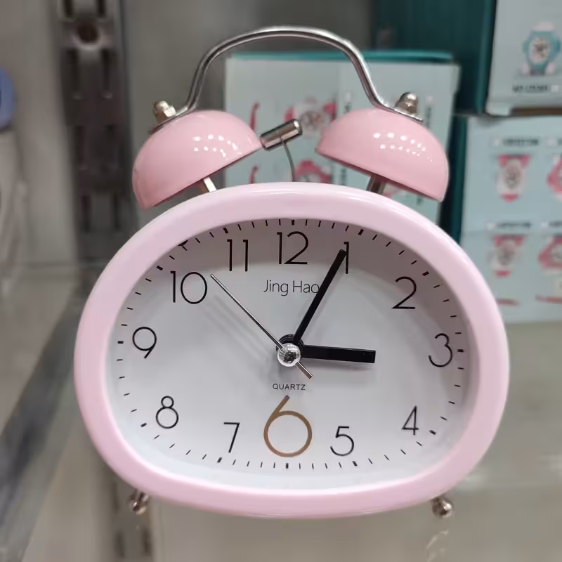 ساعت رومیزی آرامگرد فانتزی زنگدار چراغدار آرام گرد ( زنگ دار ) ( خرید عمده و تک ساعت رومیزی گناوه مارکت )6