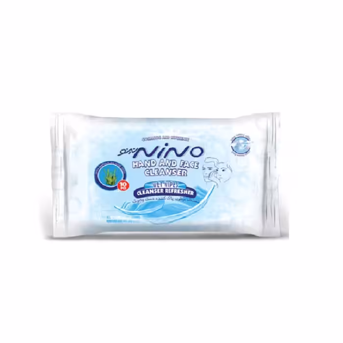 دستمال مرطوب پاک کننده دست و صورت نینو آنتی باکتریال