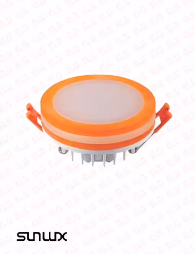 پنل SMD توکار رنگی 15 وات نارنجی گرد سان لوکس مدل PL1571RO