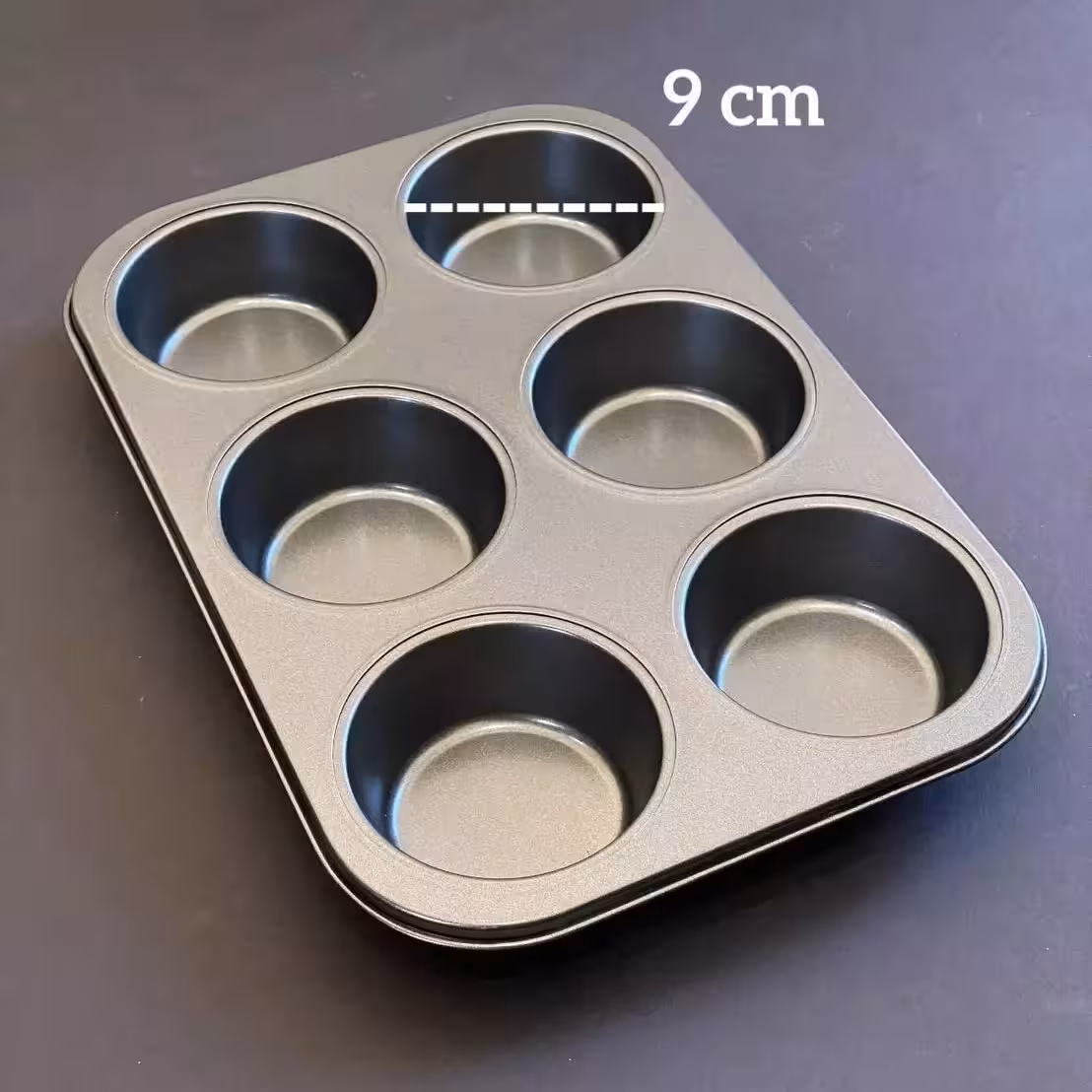 قالب تفلون مافین 6خانه کف بزرگ قطر 6 سانت