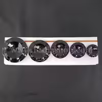 دکمه مشکی براق سایز 2