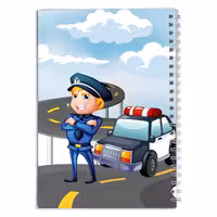 دفتر مشق کارتون پلیس