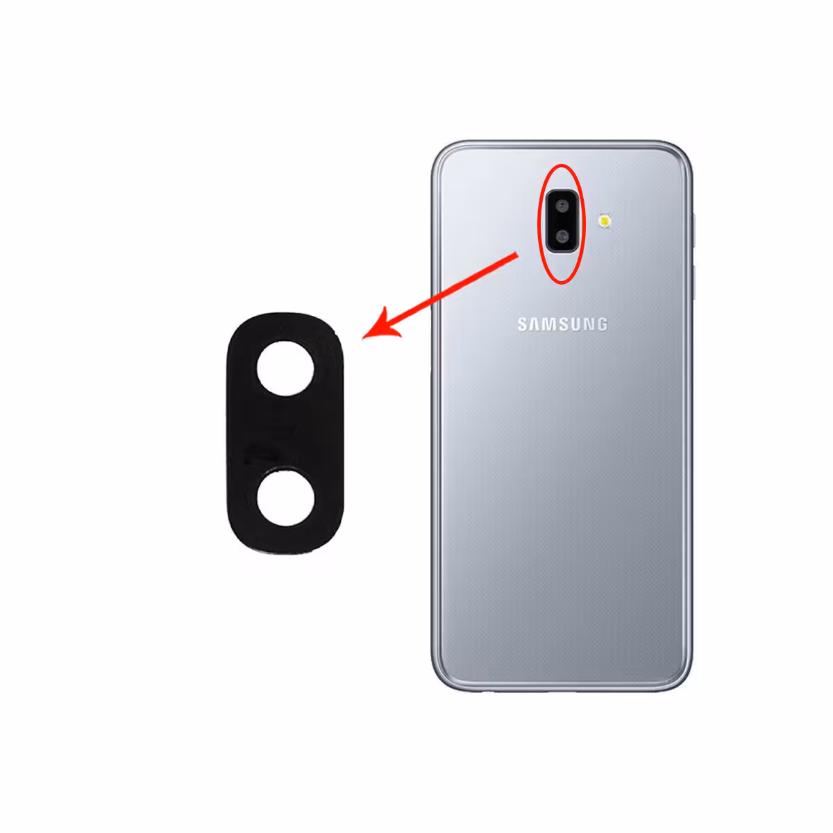 شیشه دوربین سامسونگ  CAMERA COVER SAMSUNG J6