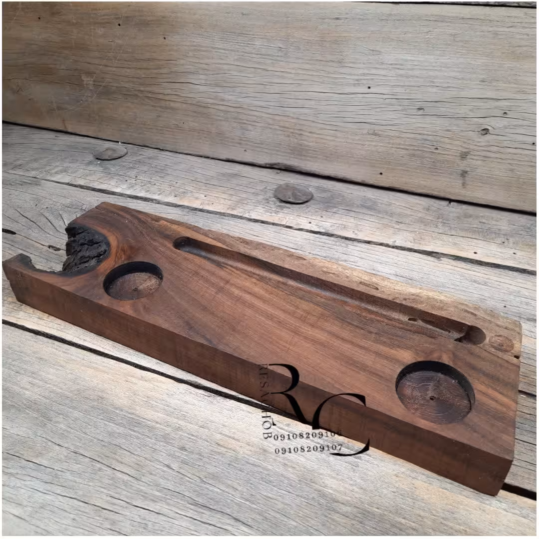 جاعودی و جا شمعی  دفرمه چوبی کد 190