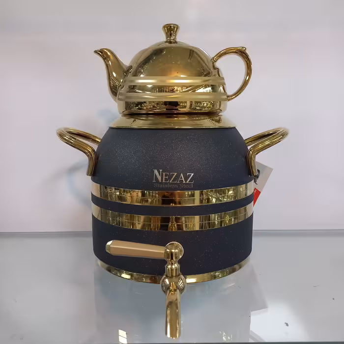 کتری قوری نزاز مدل 2604 مشکی طلایی