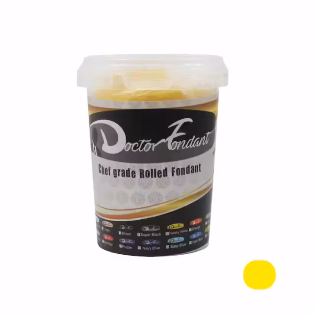 فوندانت زرد پررنگ 200 گرمی دکترفوندانت