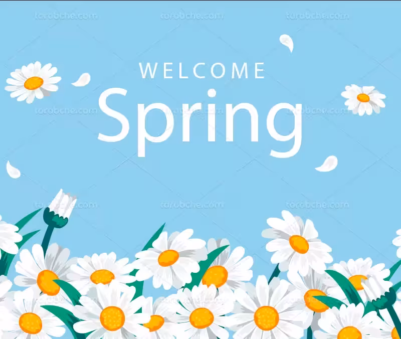 فایل وکتور گل های بهاری | گرافیک با طعم تربچه