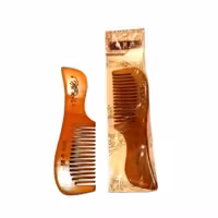 شانه چوبی سنتی (دندانه درشت دسته دار)