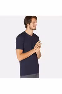 مردانه DOMYOS MEN&#039;S NAVY BLUE SPORTS T SHIRT 500 SLIM TRAINING LIGHT FITNESS Decathlon
