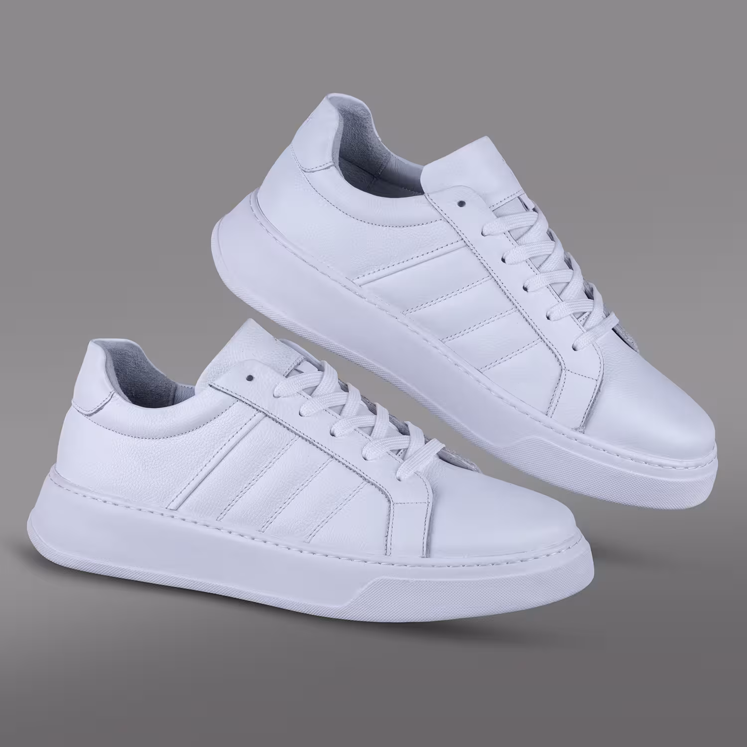 کفش چرم مردانه ونس کد VN056WH رنگ سفید