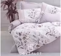 روتختی سفید یاسی گلدار کاوری مدل Nadia