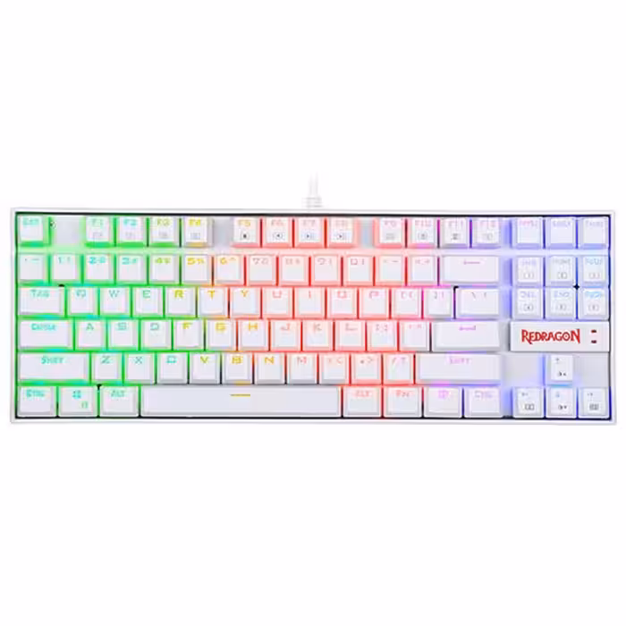 کیبورد گیمینگ مکانیکی ردراگون مدل Kumara K552 سفید (سوئیچ قرمز)