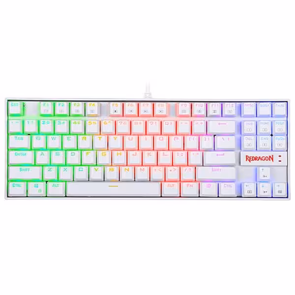 کیبورد گیمینگ مکانیکی ردراگون مدل Kumara K552 سفید (سوئیچ قرمز)