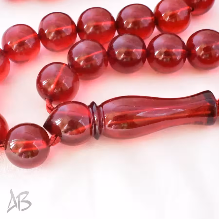 تسبیح سندلوس 33 دانه بودار آلمانی تراش هنگ کنگ سایز 13 کد 1212 آقابزرگ