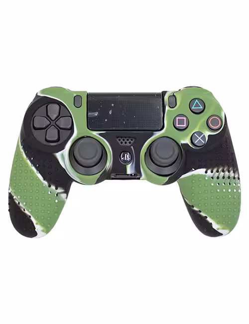 روکش محافظ آجدار دسته PS4 سبز مشکی