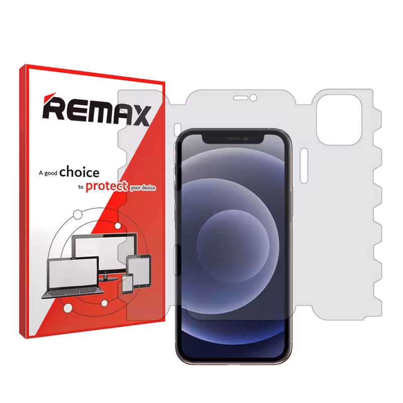 گلس فول کاور اپل iPhone 12 مدل هیدروژلی شفاف برند ریمکس