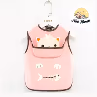 پیشبند دخترانه کاسه دار پیشی صورتی