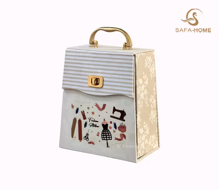جعبه و وسایل خیاطی مدل کیفی طرح طراحی لباس کد 10