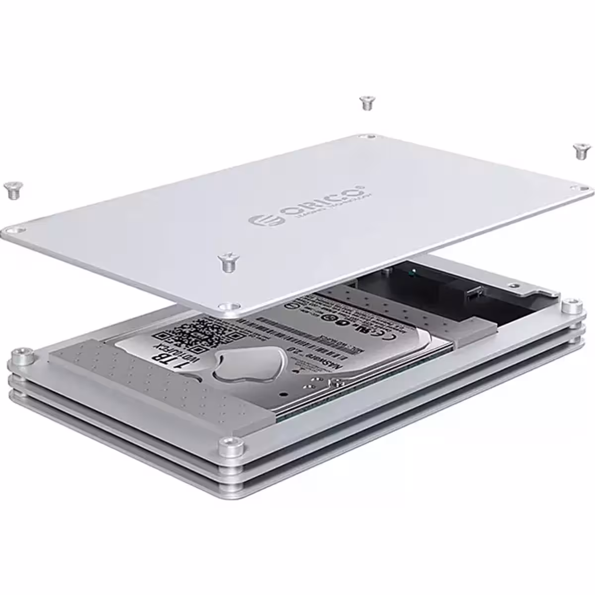 باکس هارد 2.5 اینچی فلزی اوریکو ORICO-DY252U3 2.5 inch 2 Bay USB3.0 Hollow Hard Drive Enclosure