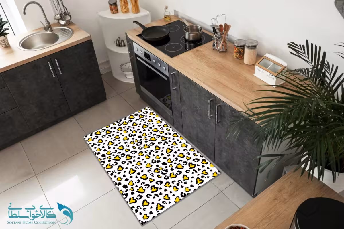 فرشینه آشپزخانه طرح پلنگی کد FR1564