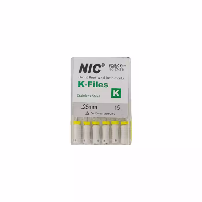 فایل دستی 25 میل NIC – Stainless steel K file
