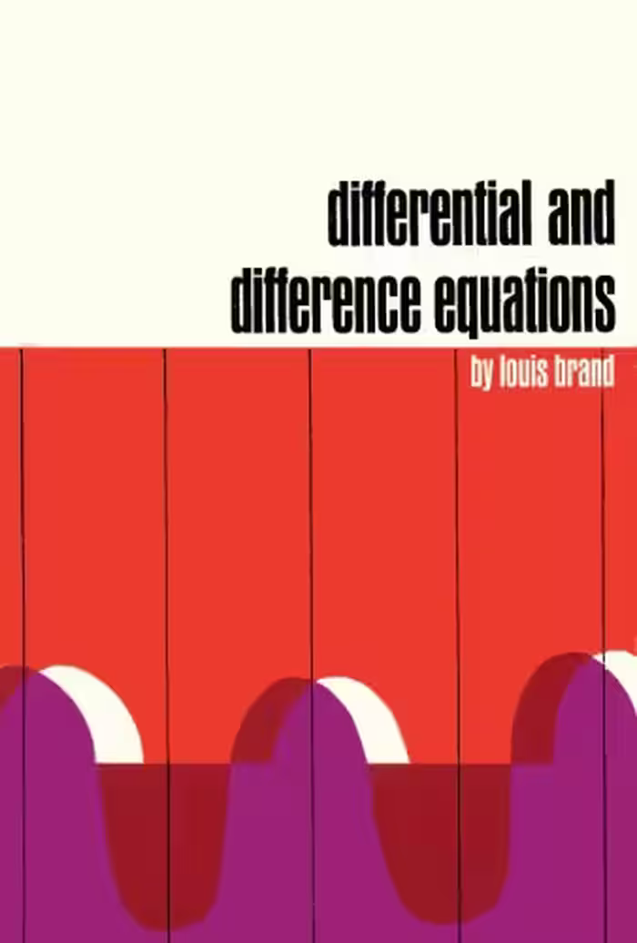 خرید و دانلود نسخه کامل کتاب Differential and Difference Equations