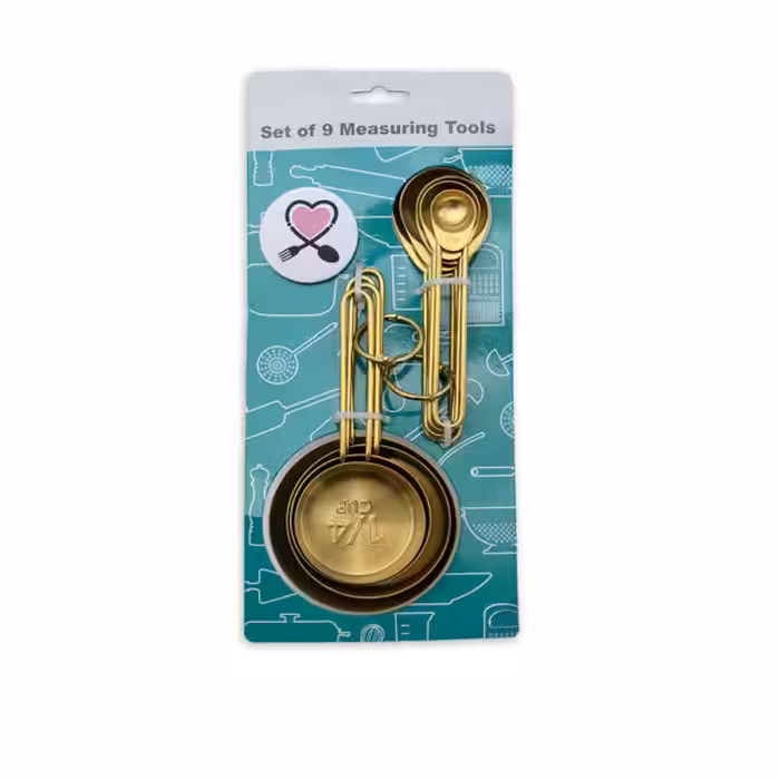 پيمانه و قاشق طلايي مدرج