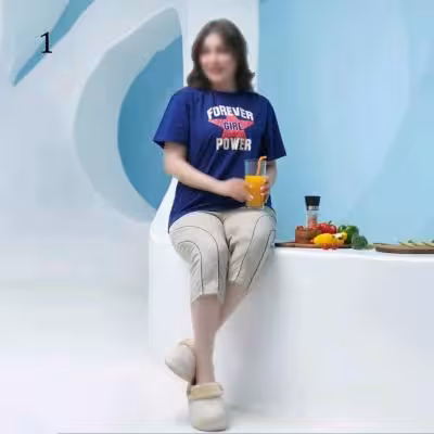 تیشرت شلوارک راسته برمودا نخ پنبه