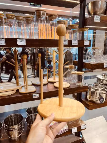 استند دستمال حوله ای بامبو MM47