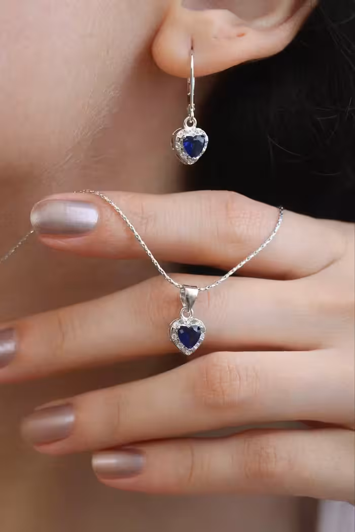 نیمست یاقوت کبود جواهری کد 00560