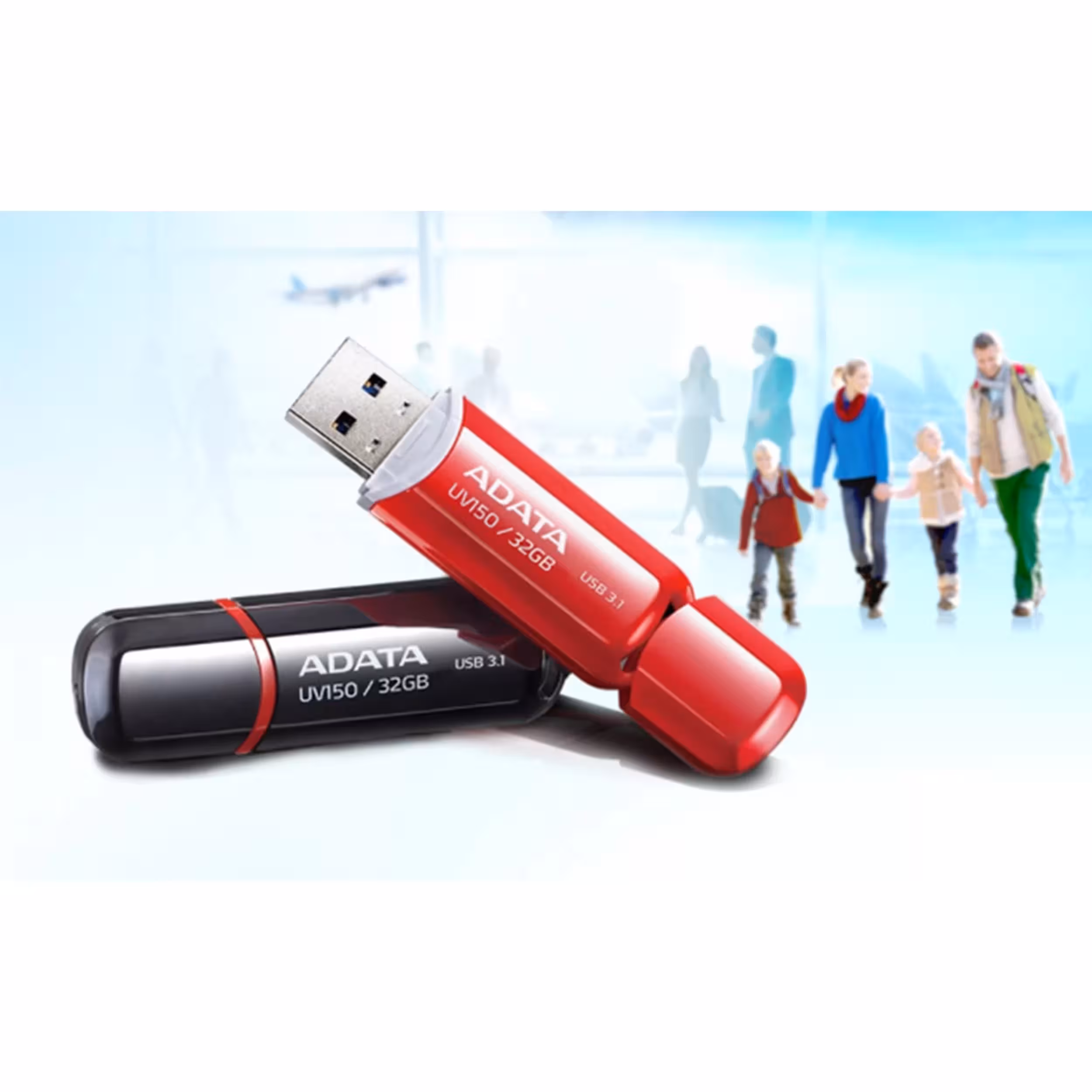 فلش مموری ای دیتا مدل DashDrive UV150 – 64GB ظرفیت 64 گیگابایت با رابط USB 3.0، USB 2.0، USB 3.1