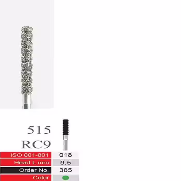 فرز الماسی دسته نقره ای BTM مدل Cylinder 515-Rc9 - فروشگاه تخصصی دندانپزشکی سپیرا