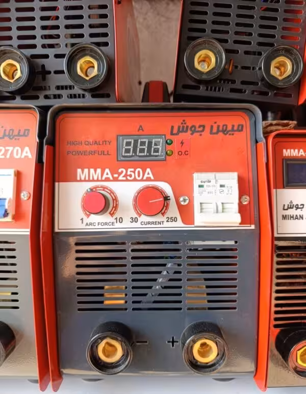 دستگاه جوش اینورتر 250 آمپر میهن جوش مناسب الکترود و آرگون