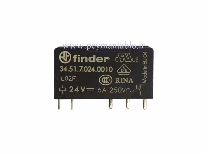 رله مینیاتوری 24 ولت PLC) DC) تک کنتاکت (بدون پایه) Finder