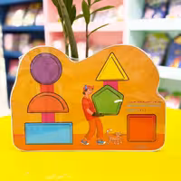 پازل چوبی جاگذاری آشنایی با اشکال هندسی (شرکت دهکده)